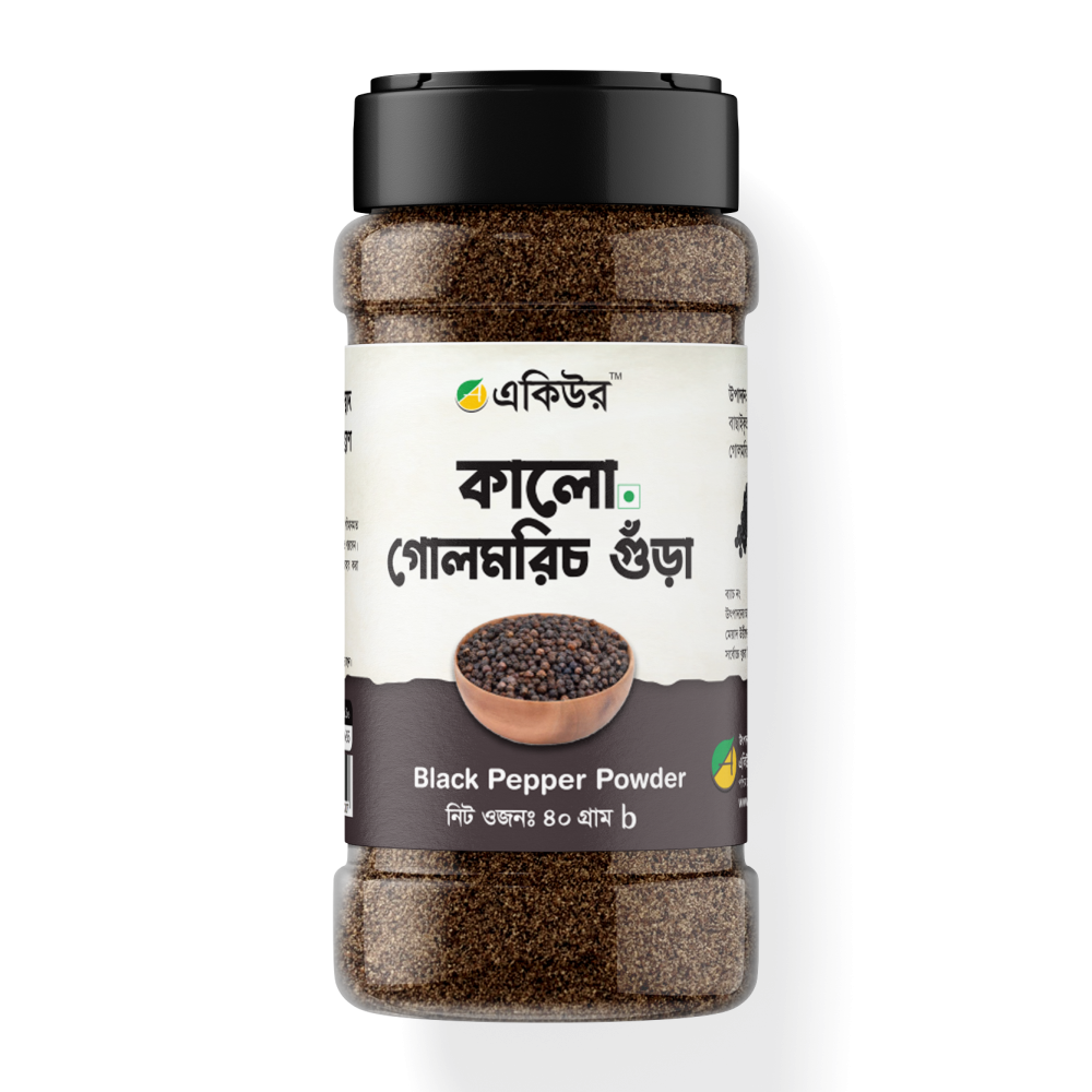 একিউর কালো গোল মরিচ গুড়া - Acure Black Pepper Powder